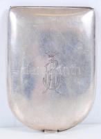 cca 1900 Szecessziós ezüst (Ag) cigarettatárca 800-as tisztaságú bécsi jelzéssel, F.B. mesterjeggyel /  Art nouveau silver cigarette case with 800 fineness Viennese hallmark and F.B. maker's mark, 10,5x8cm, 96,41gr