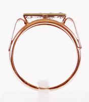 cca 1920 14K arany (Au) gyűrű cirkóniákkal /  Golden (14ct) ring with zirconia stones, s: 57, br: 3,43gr