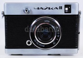 Csajka-II fényképezőgép Industar-69 f2,8/28 objektívvel eredeti tokjában /  Chaika-2 photo camera with f2,8/28 lens in original case