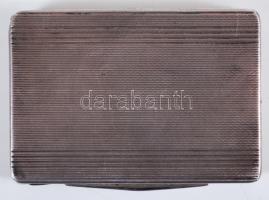 cca 1945 800-as tisztaságú magyarországi jelzésű ezüst (Ag) női cigarettatárca, belsejében aranyozás...