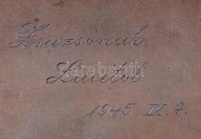 cca 1945 800-as tisztaságú magyarországi jelzésű ezüst (Ag) női cigarettatárca, belsejében aranyozás...