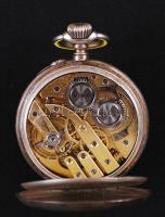 1872-1922 Ezüst (Ag) zsebóra porcelán számlappal, másodpercmutatóval, a Monarchia behozatali jegyéve...