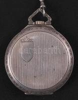 1893-1934 Chronometre Sabina svájci ezüst (Ag) art deco zsebóra duplasoros számlappal, másodpercmuta...