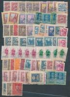 165 db régi magyar okmánybélyeg 2 oldalas A/4 berakólapon