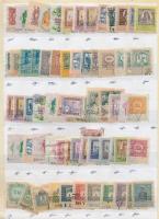 70 db régi magyar okmánybélyeg berakólapon