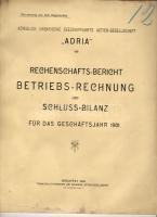 1902 Az Adria M. kir. Tengerhajózási Rt. évi jelentése német nyelven
