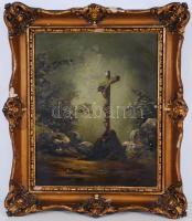 Feleky jelzéssel: A megfeszített Krisztus. Olaj, karon, keretben 34×30 cm