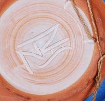 Iparművész kerámiatálka / 
Ceramic plate with individual design, d: 13cm