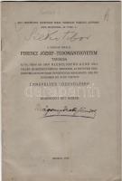 1933 A Ferencz József tudományegyetem közgyűlésén Klébersberg Kúnó elhunytának évfordulóján elhangzott beszédek