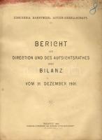 1902 A Concordia gőzmalom rt. éves jelentése német nyelven