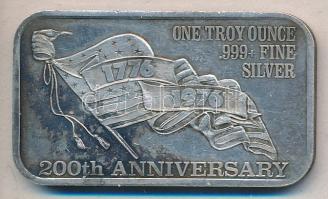 Amerikai Egyesült Államok 1975. "United States Silver Corp. - 200. évforduló" Ag tömb (31....