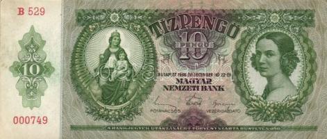 1936. 10P (5x) egymás utáni sorszámmal T:I-,II