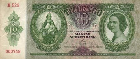 1936. 10P (5x) egymás utáni sorszámmal T:I-,II