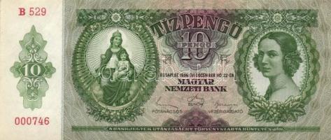 1936. 10P (5x) egymás utáni sorszámmal T:I-,II