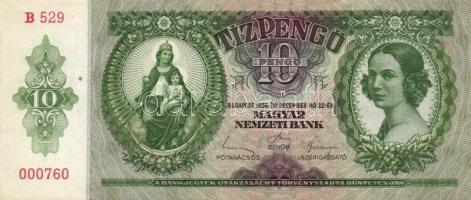 1936. 10P (5x) egymás utáni sorszámmal T:I-,II(firka)