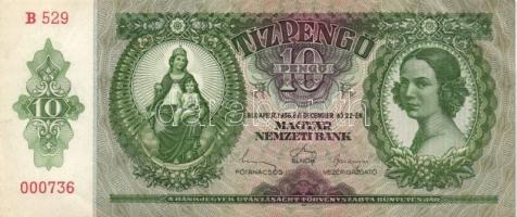1936. 10P (10x) egymás utáni sorszámmal T:I,I-
