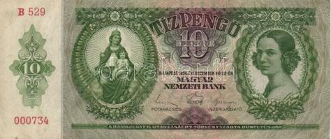 1936. 10P (10x) egymás utáni sorszámmal T:I,I-