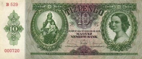 1936. 10P (4x) egymás utáni sorszámmal T:I,I-