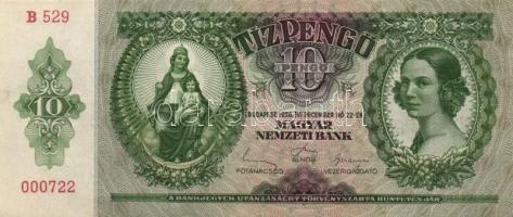 1936. 10P (4x) egymás utáni sorszámmal T:I,I-