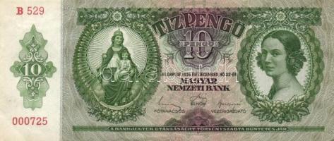 1936. 10P (4x) egymás utáni sorszámmal T:I,I-