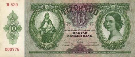 1936. 10P (8x) egymás utáni sorszámmal T:I,I-