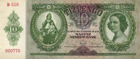 1936. 10P (8x) egymás utáni sorszámmal T:I,I-