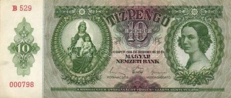 1936. 10P (5x) egymás utáni sorszámmal T:I,I-