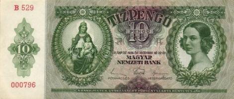 1936. 10P (5x) egymás utáni sorszámmal T:I,I-