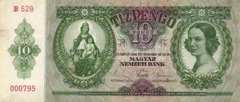 1936. 10P (5x) egymás utáni sorszámmal T:I,I-