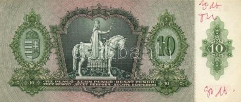 1936. 10P (10x) egymás utáni sorszámmal T:I,I-,II(hajtatlanok, 2db-on írás)