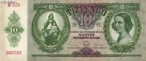 1936. 10P (10x) egymás utáni sorszámmal T:I,I-,II(hajtatlanok, 2db-on írás)