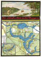 Oberspree, map, tourism campaign