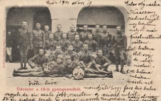 19. Gyalogezred / K.u.K. military, Hungarian infantrymen, group photo