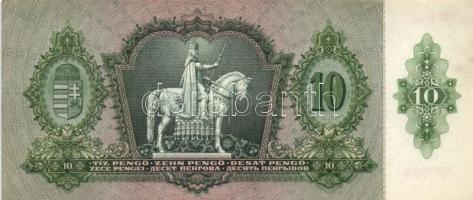 1936. 10P (8x) egymás utáni sorszámmal 7db T:I,I-,II(hajtatlanok, 2db-on firka)