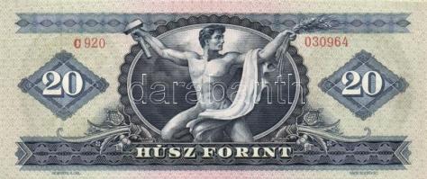 1969. 20Ft (2x) egymás utáni sorszámmal T:I-(enyhe hajlás)