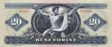 1969. 20Ft (2x) egymás utáni sorszámmal T:I-(enyhe hajlás)