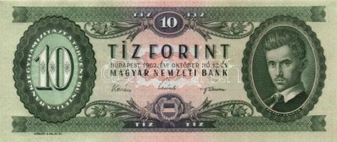 1962. 10Ft (2x) egymás utáni sorszámmal T:I-,II