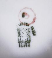 Matricás díszítésű jelzett Zsolnay porcelán cukortartó / 
Zsolnay porcelain sugar bowl, 15x12cm