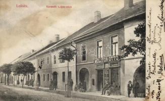 Leibic, Leibitz Kossuth street, the shop of Otto Molitor (fa)