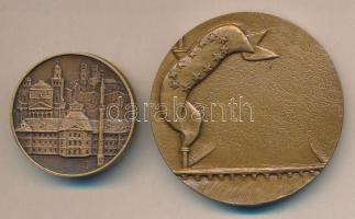 DN "Eger" Br emlékérem (32mm) + DN "Macon" Br emlékérem szign.: Coutre (49mm) T:...