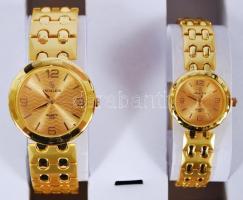 2 db Ingaleis kvarc karóra, fém szíjjal, eredeti dobozában, újszerű állapotban /2 p. of stylish watc...