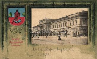 Nyíregyháza Városháza, címer litho (kis szakadás / small tear)