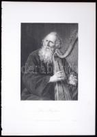 Der Harfner, acélmetszet, megjelent a Goethe galéria című könyvben, Lipcse 1864, 11×16 cm