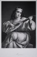 Mignon, acélmetszet, megjelent a Goethe galéria című könyvben, Lipcse 1864, 11×16 cm