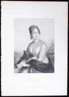 Charlotte, acélmetszet, megjelent a Goethe galéria című könyvben, Lipcse 1864, 11×16 cm