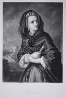 Eugenie, acélmetszet, megjelent a Goethe galéria című könyvben, Lipcse 1864, 11×16 cm