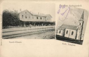 Sárbogárd vasútállomás, katolikus templom (EB)