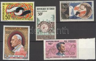 5 diff. airmail stamps, 5 klf légiposta bélyeg