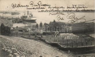 Mohács kikötő, átkelés a Dunán