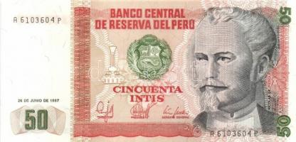 Peru 1987. 50I (3x) + 100I (3x) + 500I (2x) T:I
Peru 1987. 50 Intis (3x) + 100 Intis (3x) + 500 Inti...